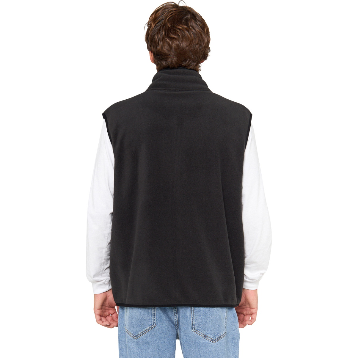 2025 Rip Curl Mens Search Polar Fleece Vest 09YMFL - Black